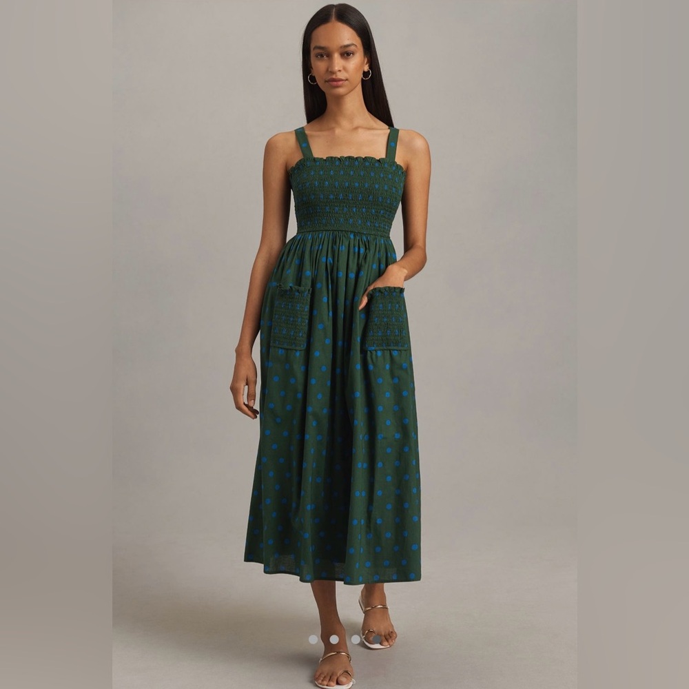 Pinnacle by Shruti Sancheti Smocked A-Line Midi Dress